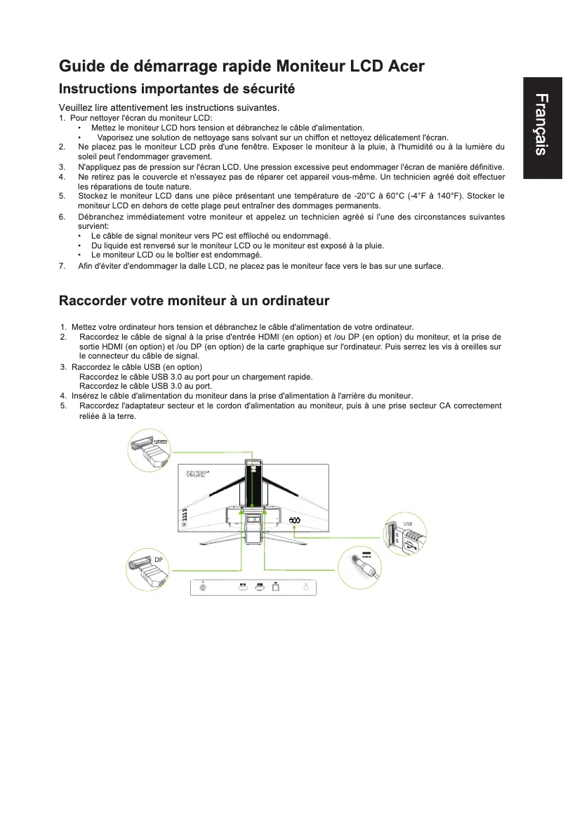 Page n°1 - Manuel utilisateur Acer Predator X34P