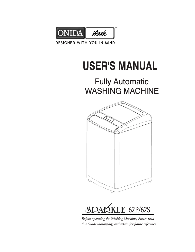 Page n°1 - Manuel utilisateur Onida Sparkle 62S