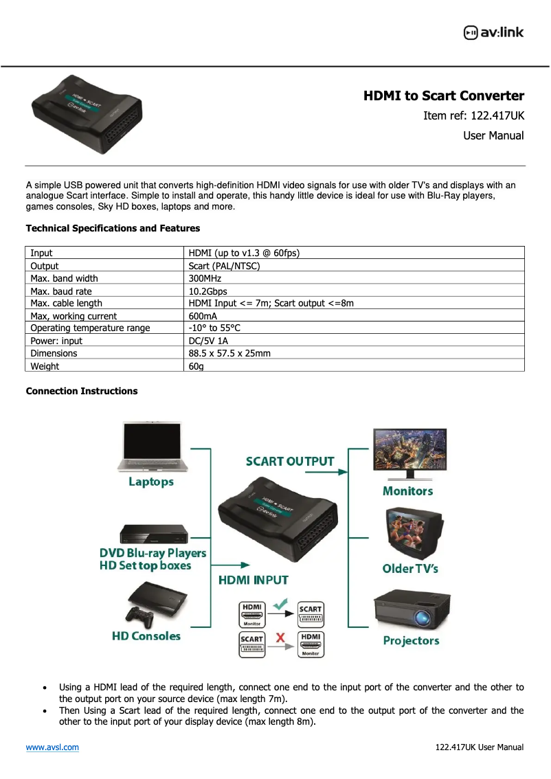 Image de la première page du manuel de l'appareil AD-SPK21