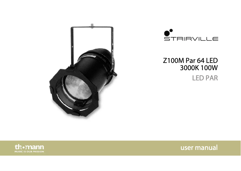 Image de la première page du manuel de l'appareil Z100M Par 64 LED 3000 K 100 W