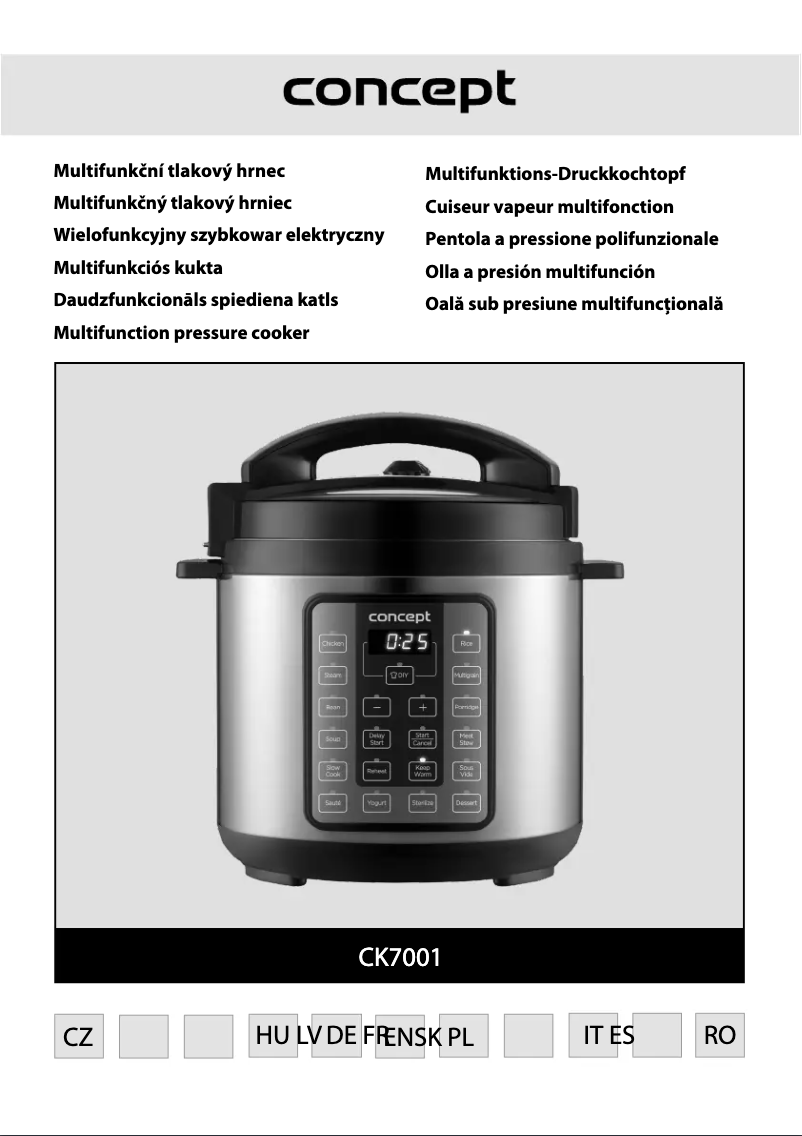 Page n°1 - Manuel utilisateur Concept CK7001