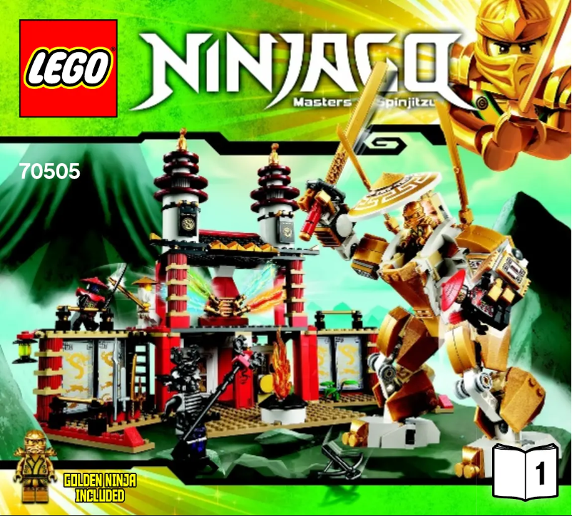 Image de la première page du manuel de l'appareil Ninjago 70505