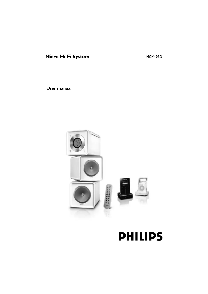 Página 1 del manual Manual de usuario Philips MCM108D