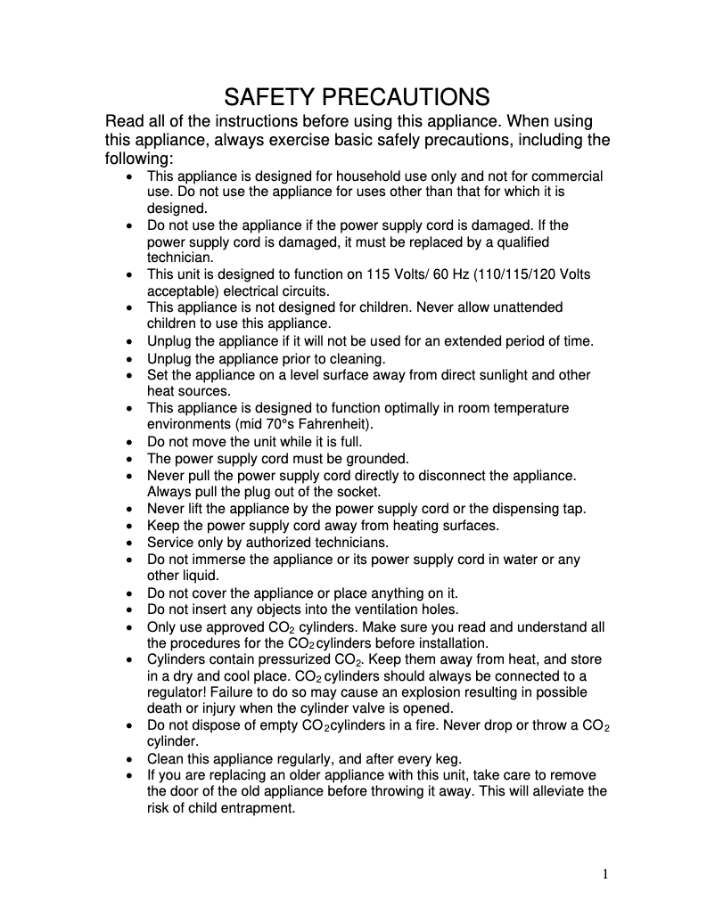 Página 1 del manual Manual de usuario EdgeStar KC3000SS