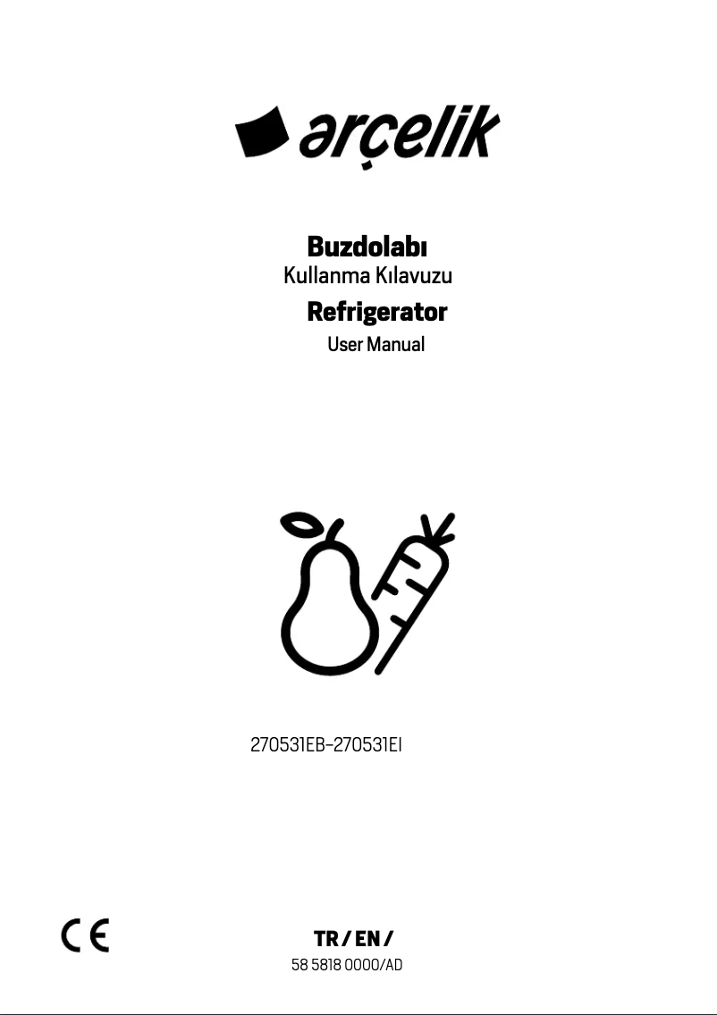 Page n°1 - Manuel utilisateur Arçelik 270531 EI