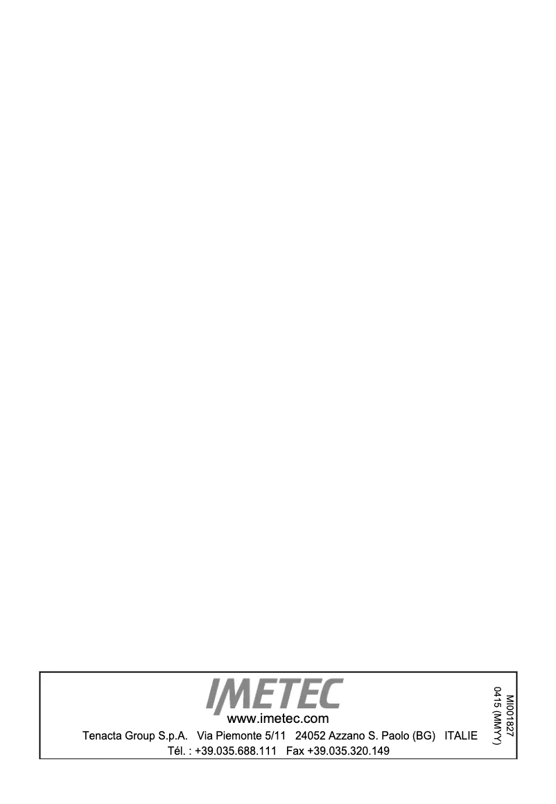 Page 1 de la notice Manuel utilisateur Imetec CHF2-100