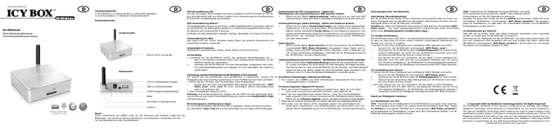 Page 1 de la notice Manuel utilisateur Icy Box IB-MP401Air