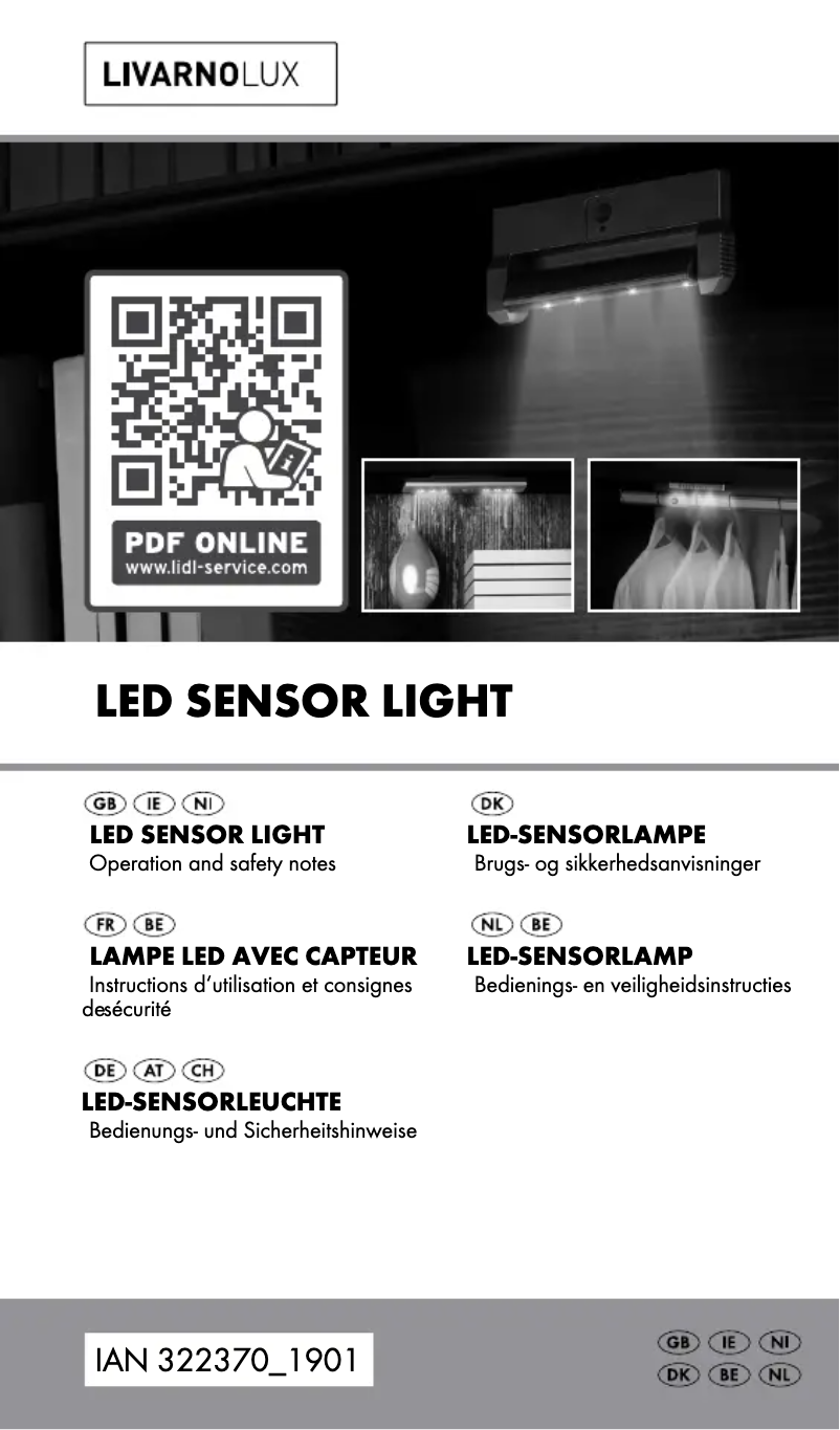 Page 1 de la notice Manuel utilisateur Livarno Lux IAN 322370