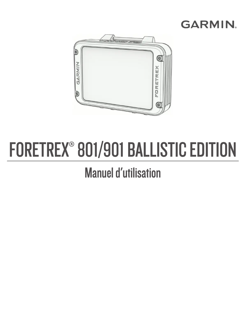 Page n°1 - Manuel utilisateur Garmin Foretrex 801