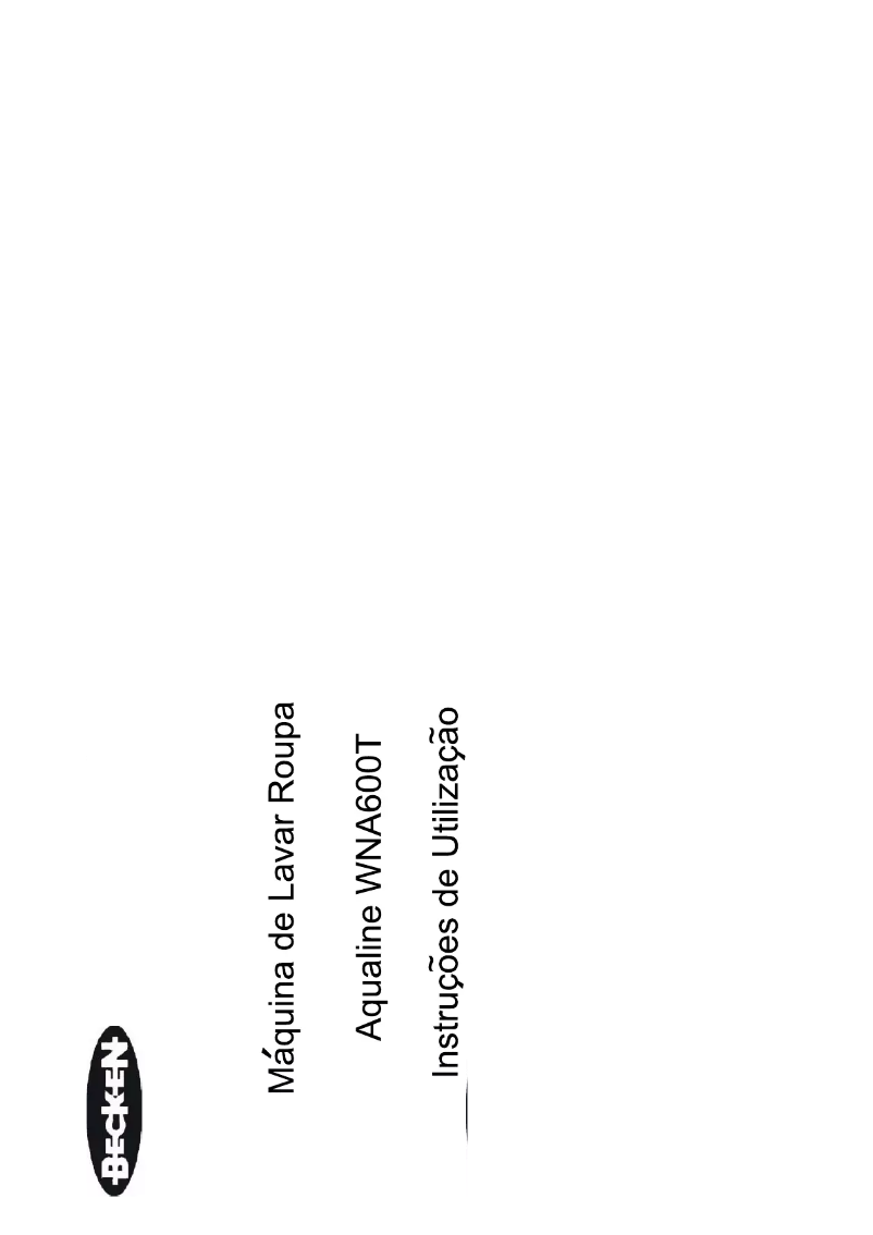 Page n°1 - Manuel utilisateur Becken Aqualine WNA600T