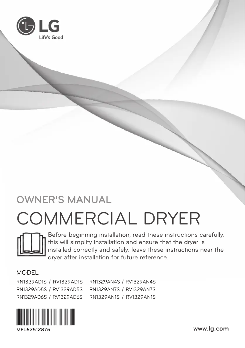 Page 1 de la notice Manuel utilisateur LG RV1329AD1S