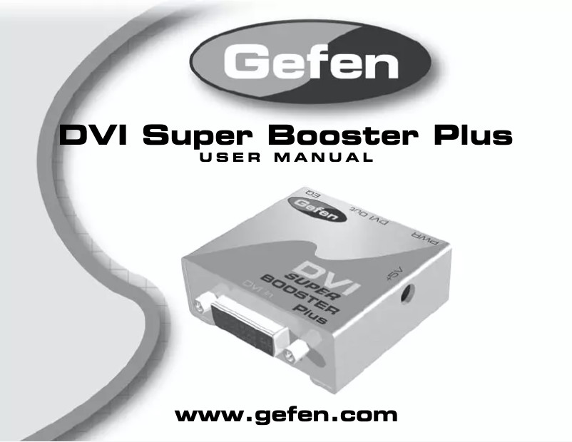 Page n°1 - Manuel utilisateur Gefen EXT-DVI-141SBP