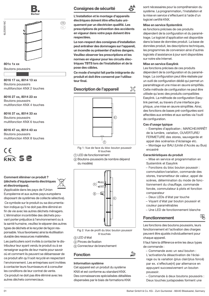 Image de la première page du manuel de l'appareil 80163780