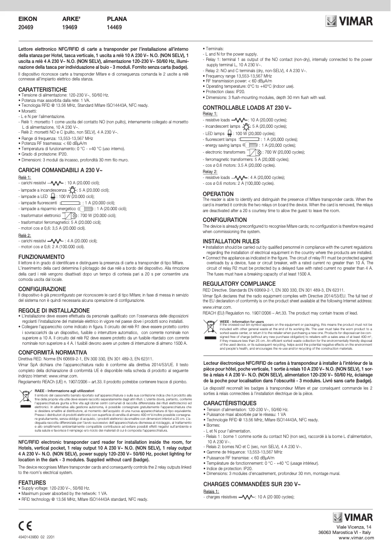 Image de la première page du manuel de l'appareil 19469