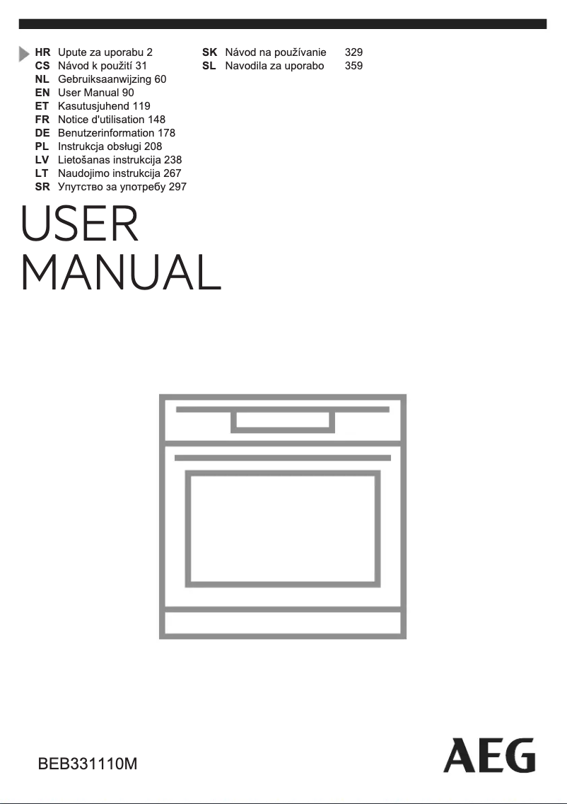 Página 1 del manual Manual de usuario AEG BEB331110M