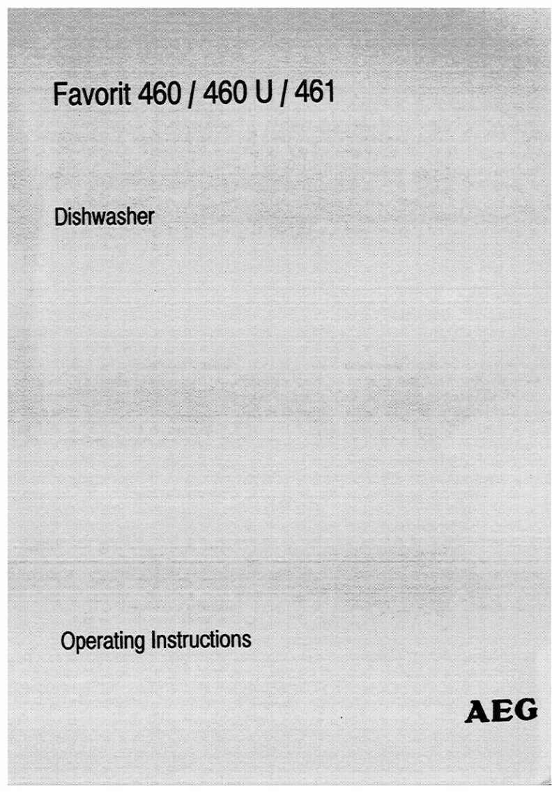 Page 1 de la notice Manuel utilisateur AEG Favorit 460 U