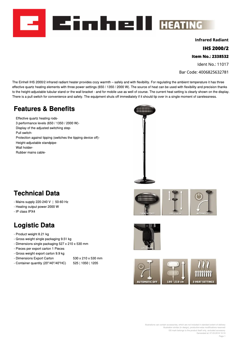 Image de la première page du manuel de l'appareil IHS 2000/2