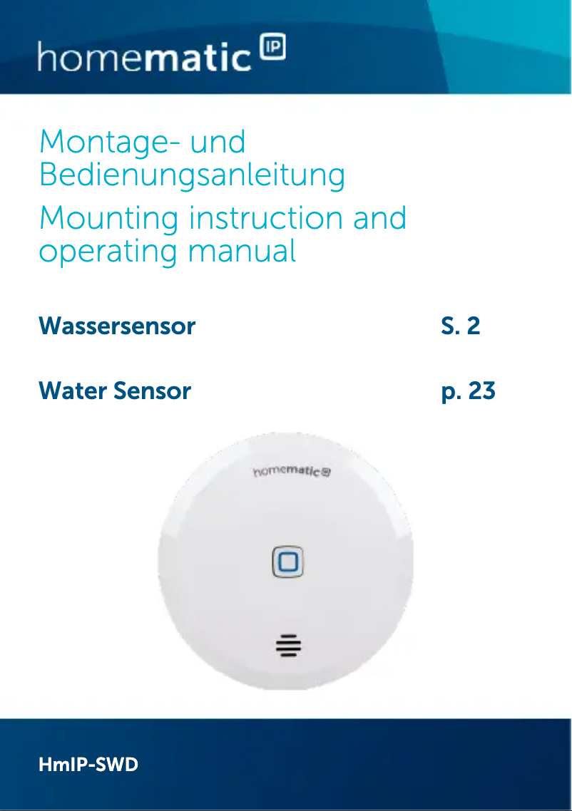 Page n°1 - Manuel utilisateur eQ-3 HmIP-SWD