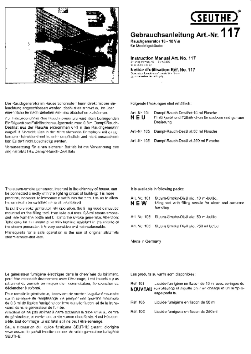 Page 1 de la notice Manuel utilisateur Seuthe 117