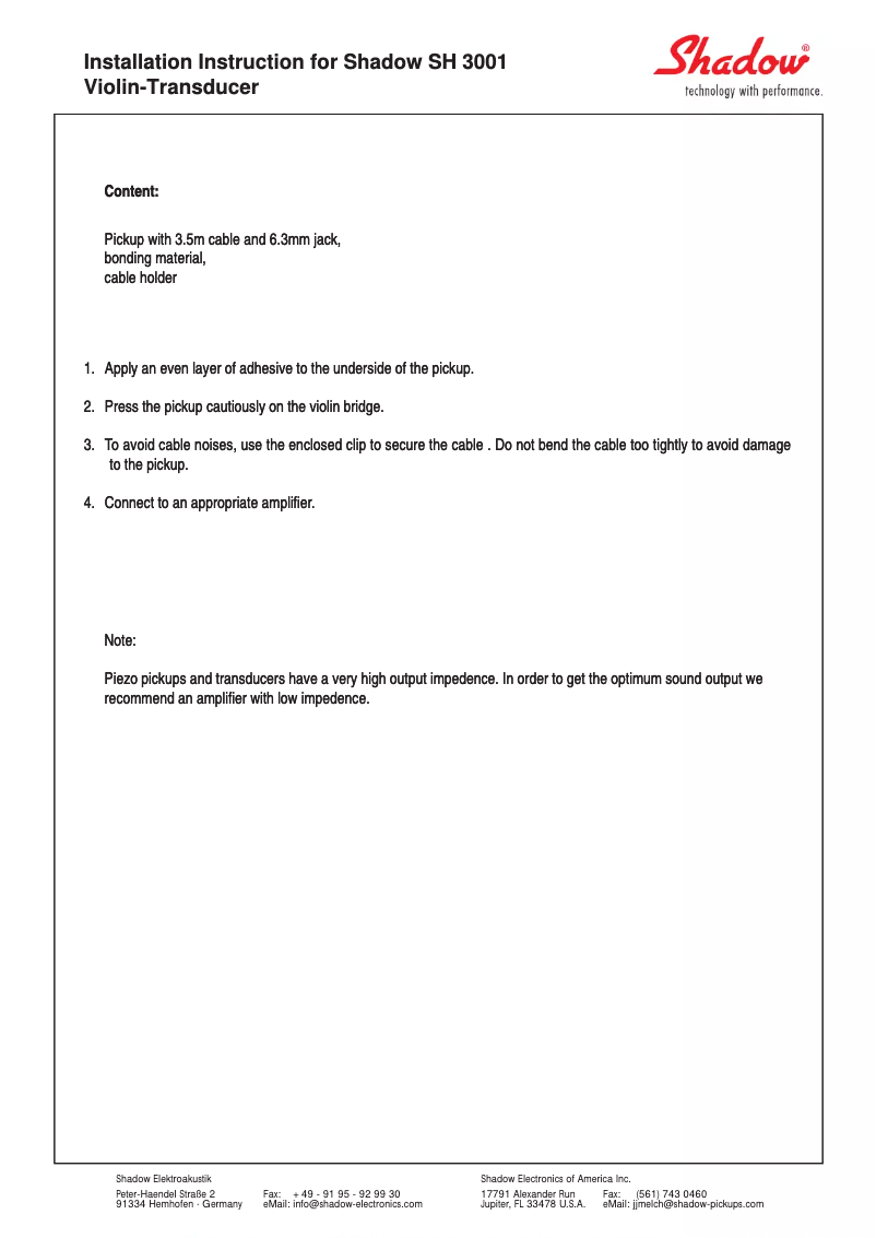 Image de la première page du manuel de l'appareil SH3001