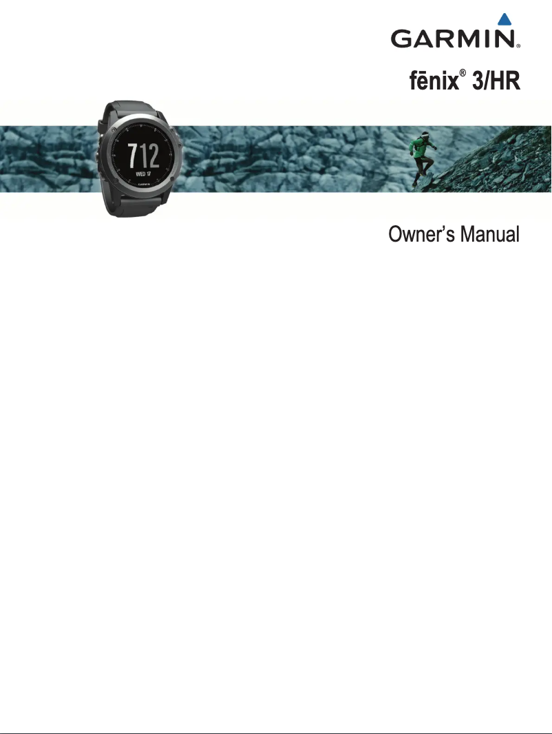 Page 1 de la notice Manuel utilisateur Garmin Fenix 3 Sapphire HR