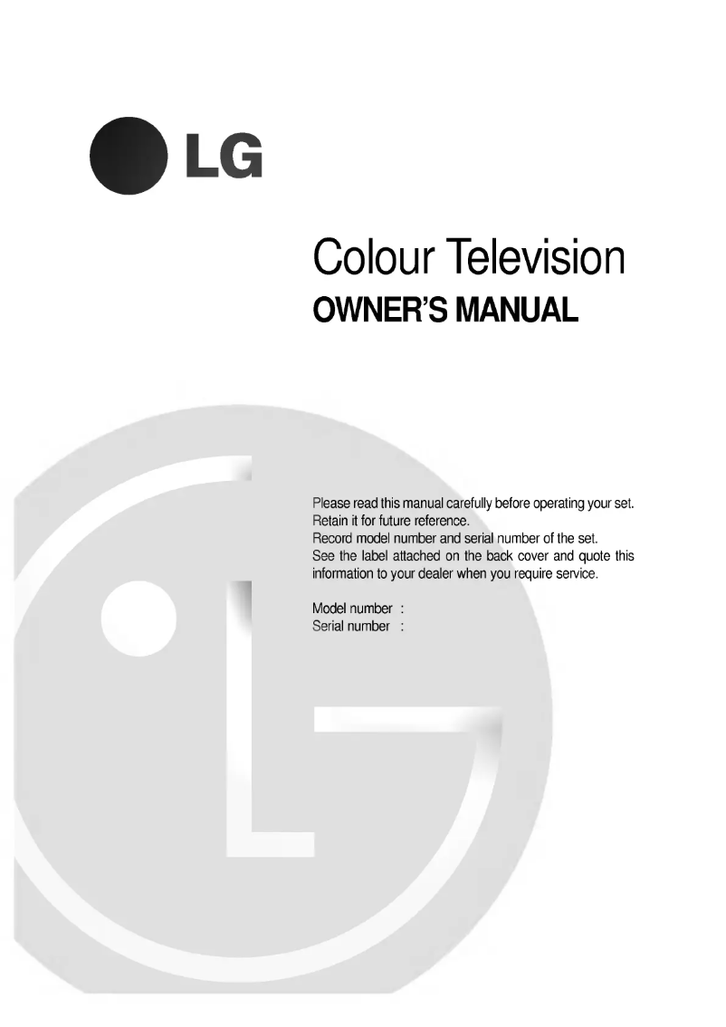Página 1 del manual Manual de usuario LG CE-29C82I