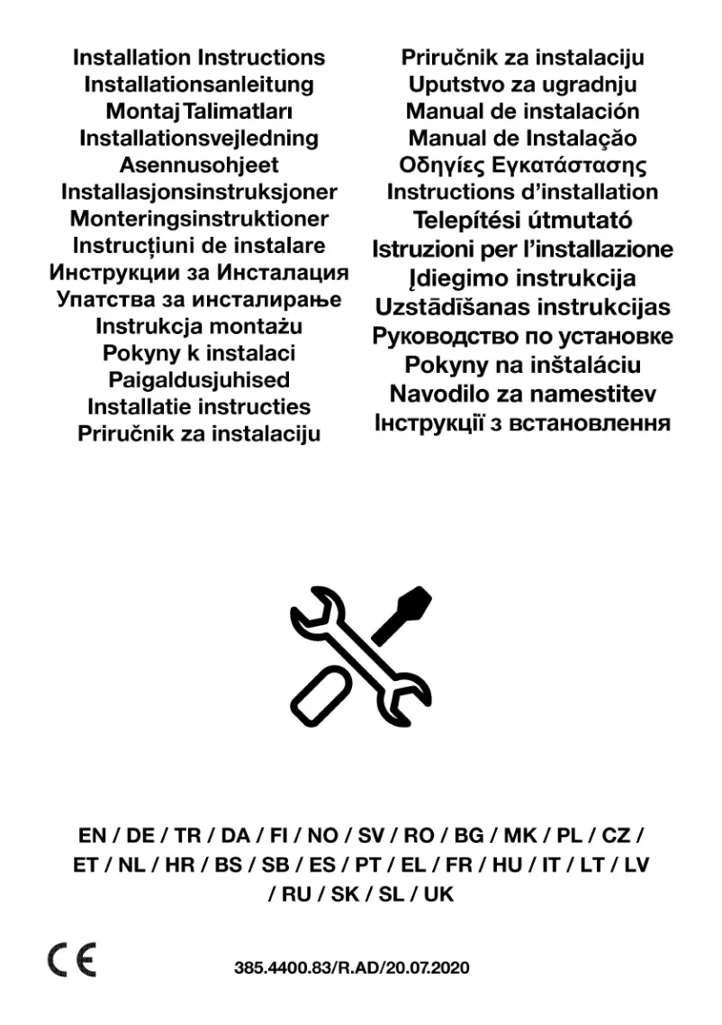 Page 1 de la notice Guide d'installation Beko BBIE13300XP