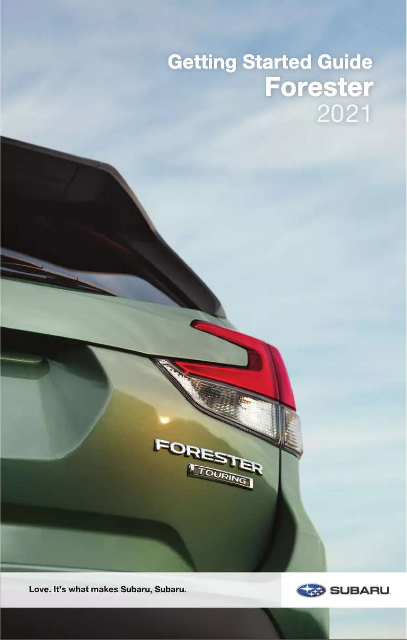 Página 1 del manual Instrucciones de seguridad Subaru Forester (2021)
