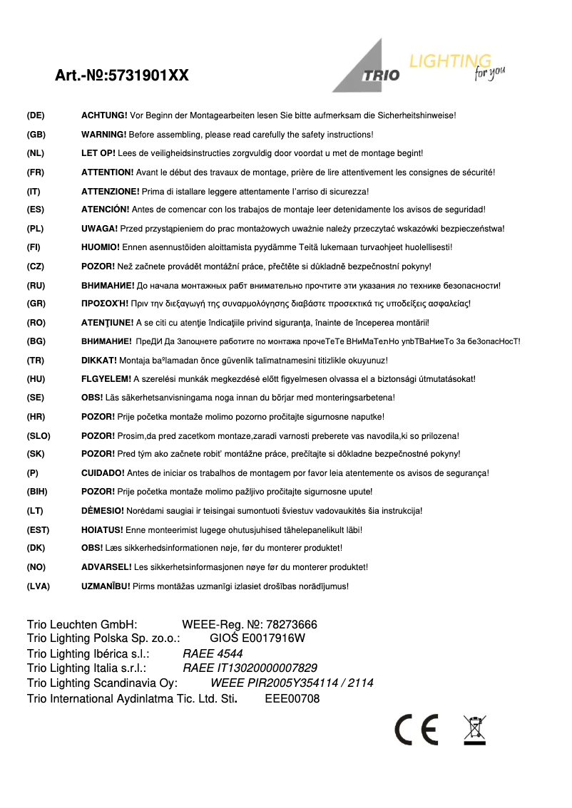 Image de la première page du manuel de l'appareil Narcos 573190131