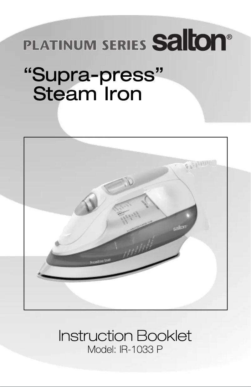 Page 1 of the manual User Manual Salton IR-1033 P