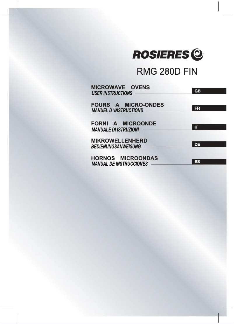 Image de la première page du manuel de l'appareil RMG 28DFPN