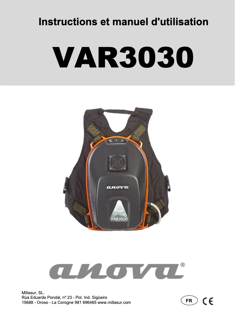 Página 1 del manual Manual de usuario Anova VAR3030