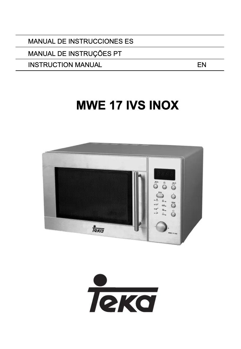 Page n°1 - Manuel utilisateur Teka MWE 17 IVS INOX