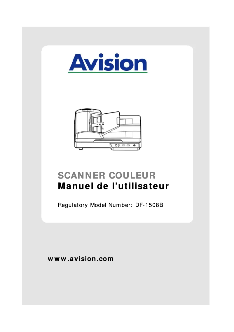 Page 1 de la notice Manuel utilisateur Avision AD120S