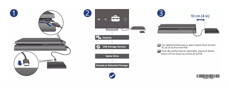 Imagen de la primera página del manual del dispositivo Game Drive PS