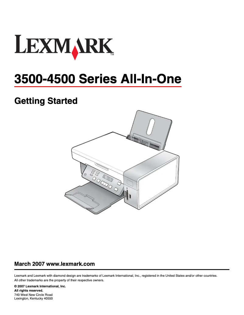 Page 1 de la notice Manuel utilisateur Lexmark X4580