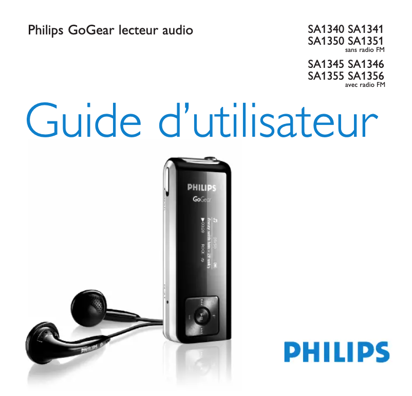 Page n°1 - Manuel utilisateur Philips GoGear SA1340