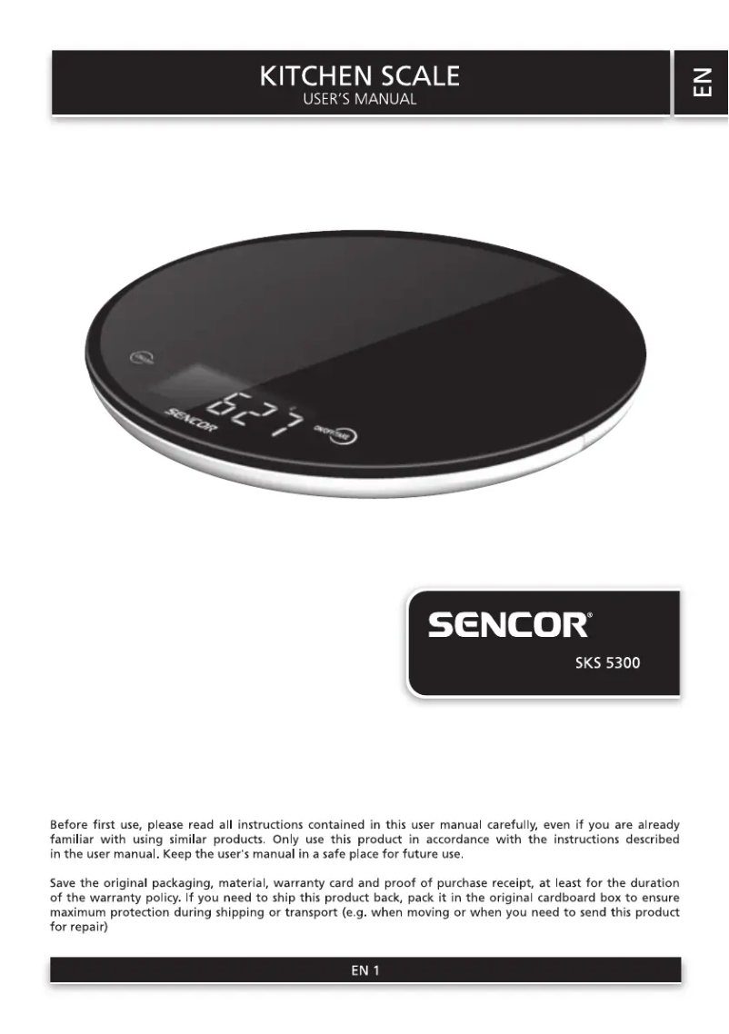 Image de la première page du manuel de l'appareil SKS 5300