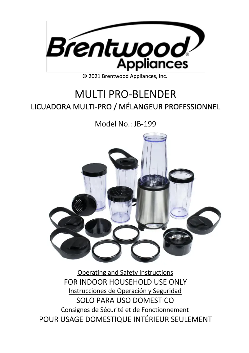 Page 1 de la notice Manuel utilisateur Brentwood JB-199