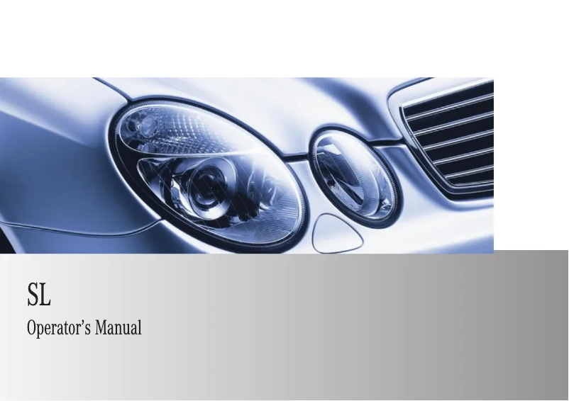 Página 1 del manual Manual de usuario Mercedes-Benz SL (2009)