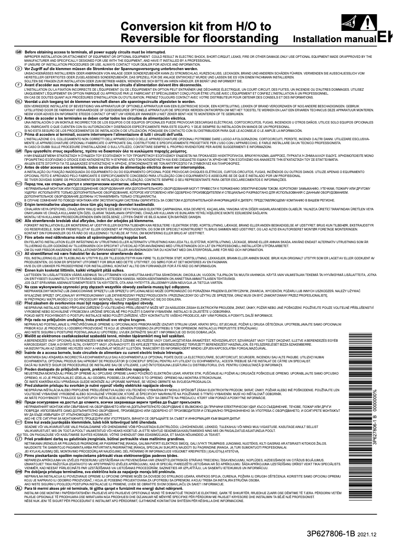 Página 1 del manual Manual de usuario Daikin EKHVCONV4