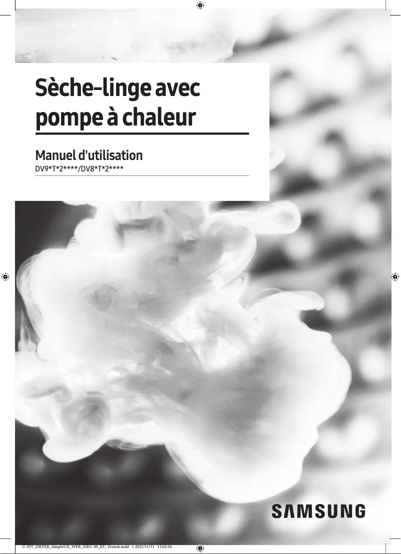 Page 1 de la notice Manuel utilisateur Samsung DV90T5240AN