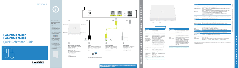 Page n°1 - Manuel utilisateur Lancom LN-860