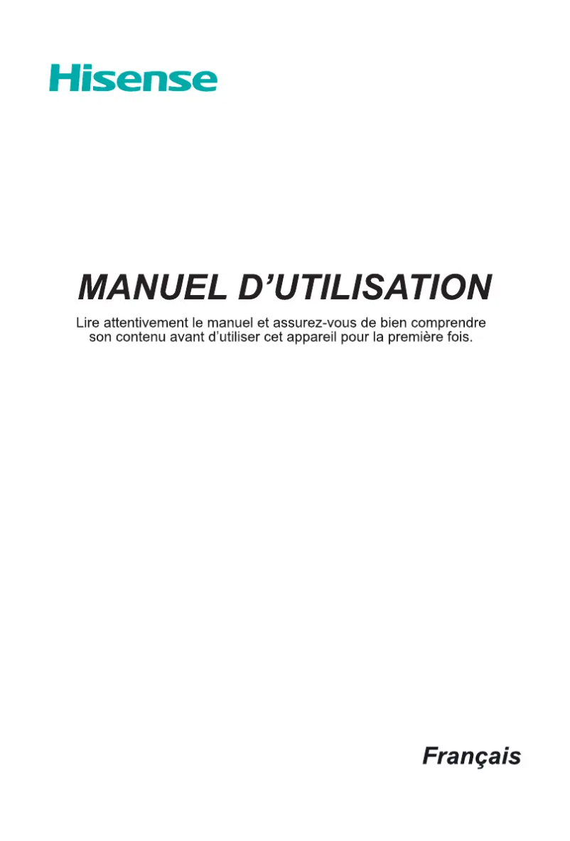 Image de la première page du manuel de l'appareil 58K700