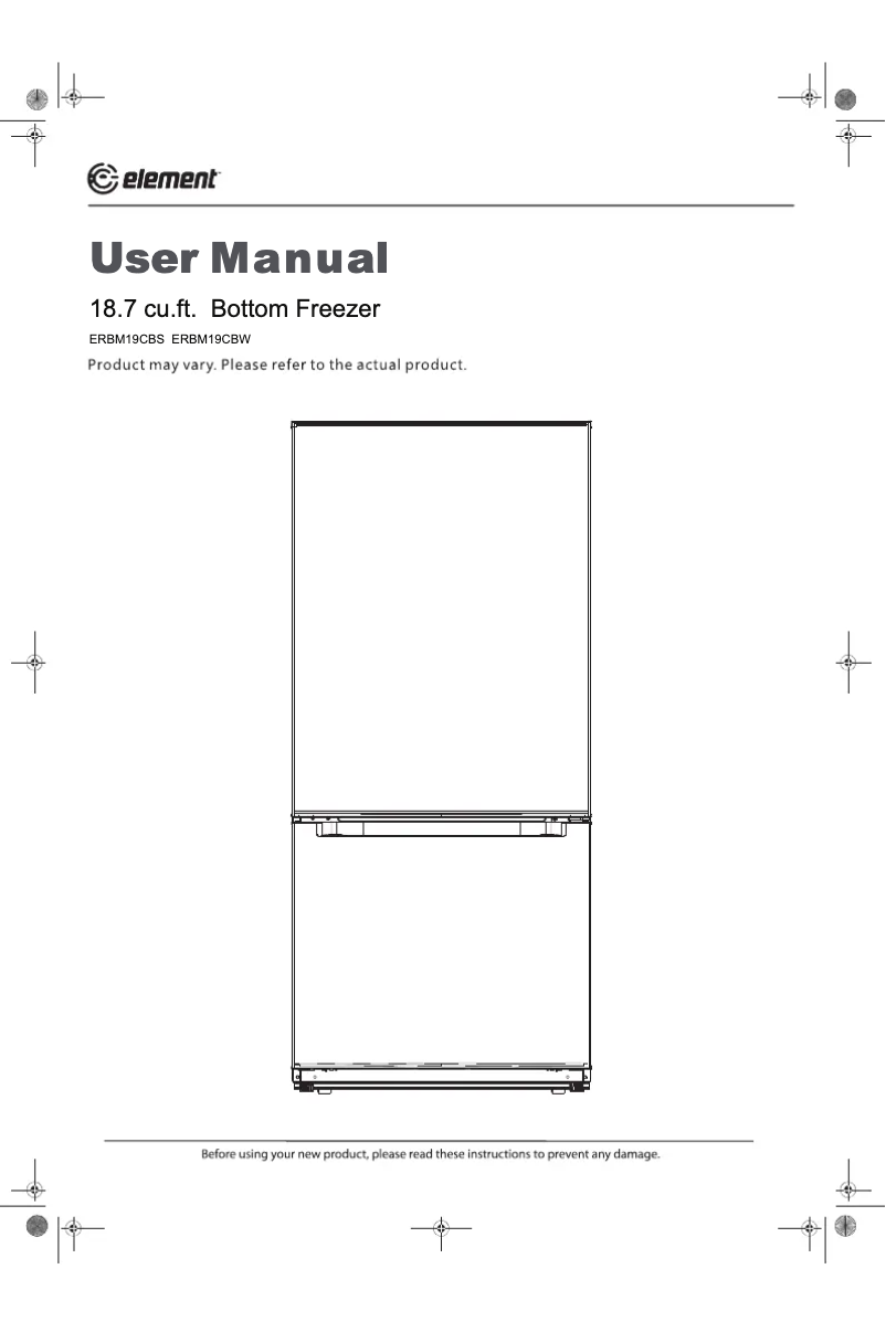 Page 1 de la notice Manuel utilisateur Element ERBM19CBW
