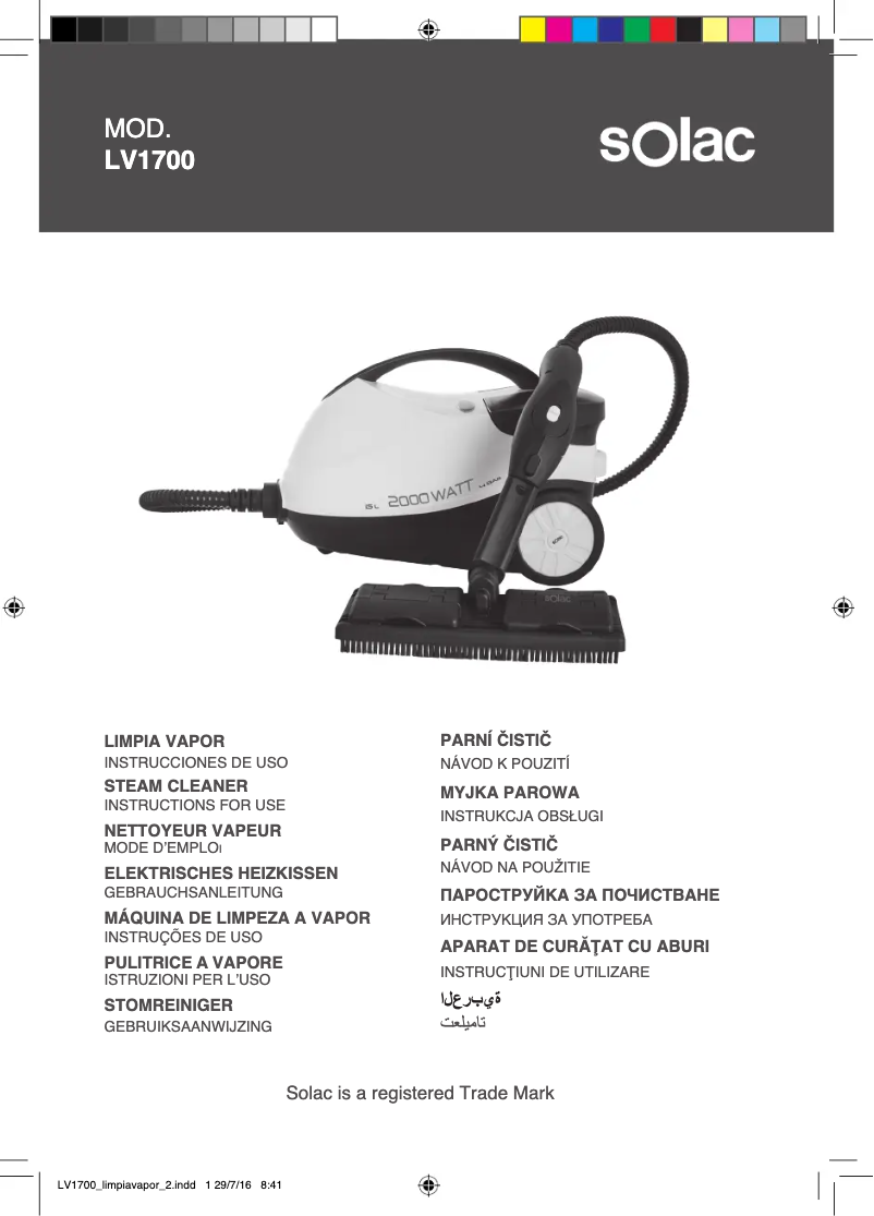 Image de la première page du manuel de l'appareil Ecogenic LV1700 LV1700