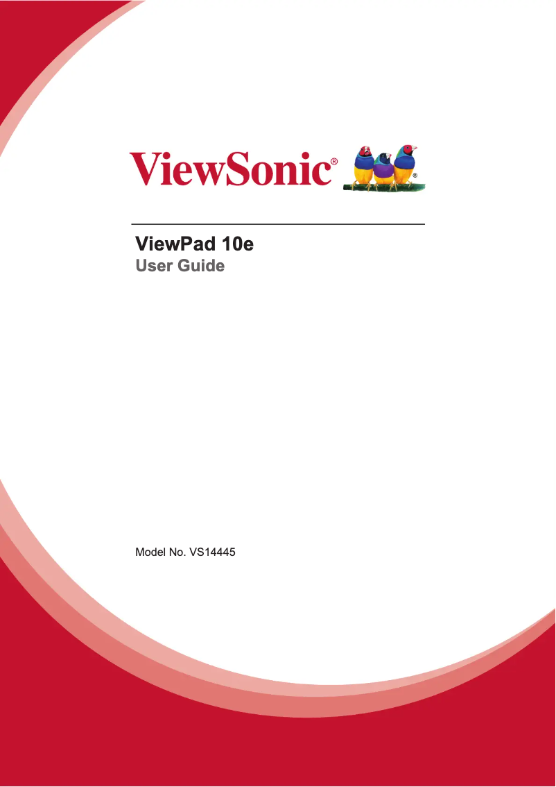 Page 1 de la notice Manuel utilisateur Viewsonic ViewPad 10e