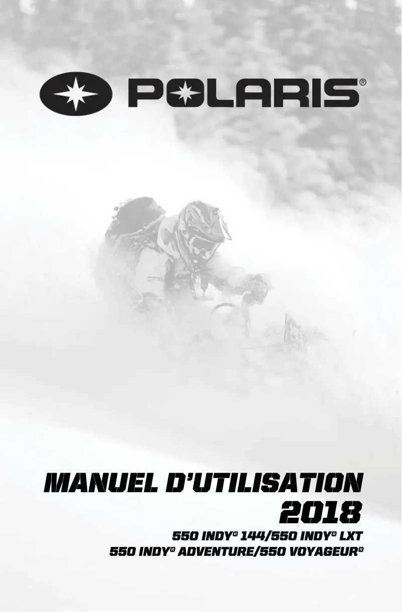 Page 1 de la notice Manuel utilisateur Polaris 550 Indy Adventure 144 (2018)