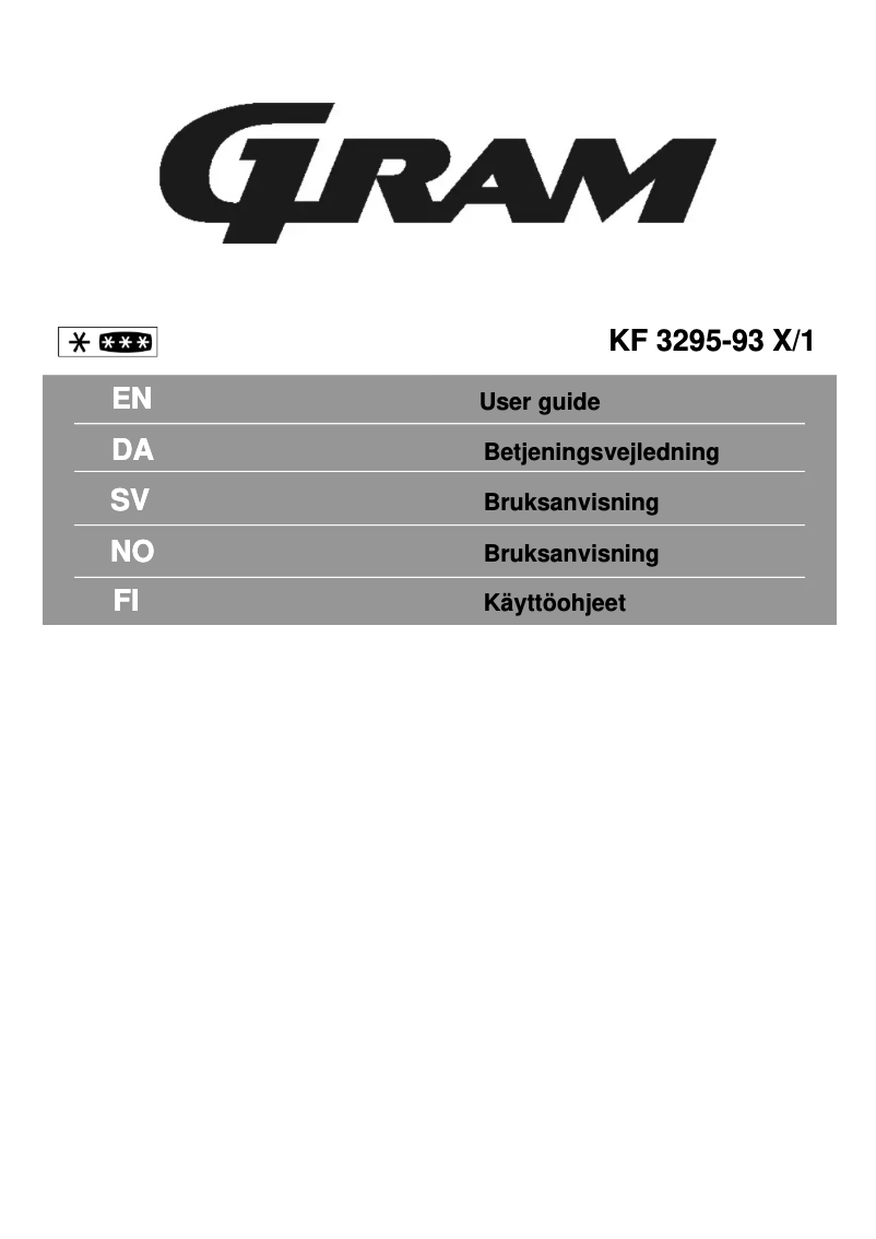 Image de la première page du manuel de l'appareil KF 3295-93 X/1
