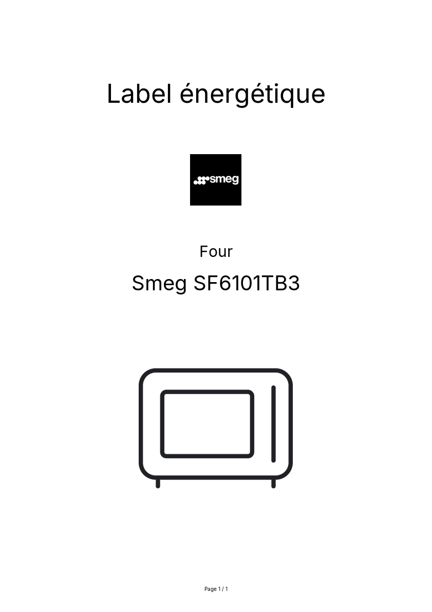 Image de la première page du manuel de l'appareil SF6101TB3